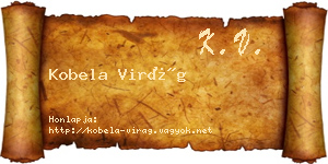 Kobela Virág névjegykártya